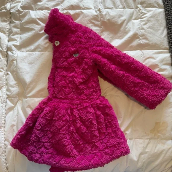 Juicy Couture Hot Pink Fuzzy Peplum Jacket - Picture 2 of 5